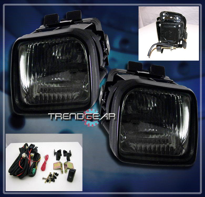 96 97 98 honda civic jdm bumper driving smoke fog lights lamp+oem switch+harness