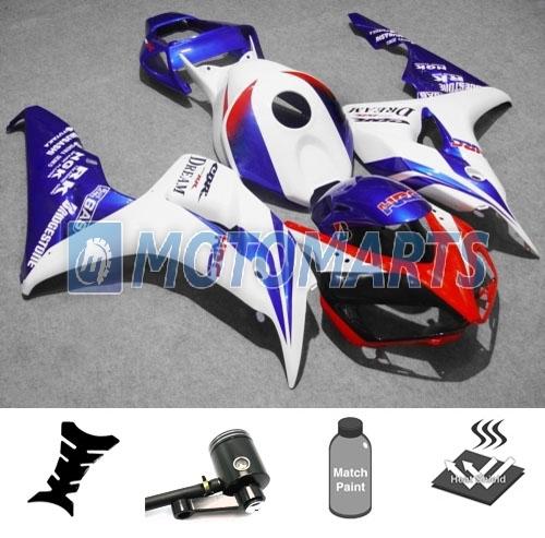 Bundle inj fairing w/ brake fluid reservoir oil pot for honda cbr1000rr 06 07 bk