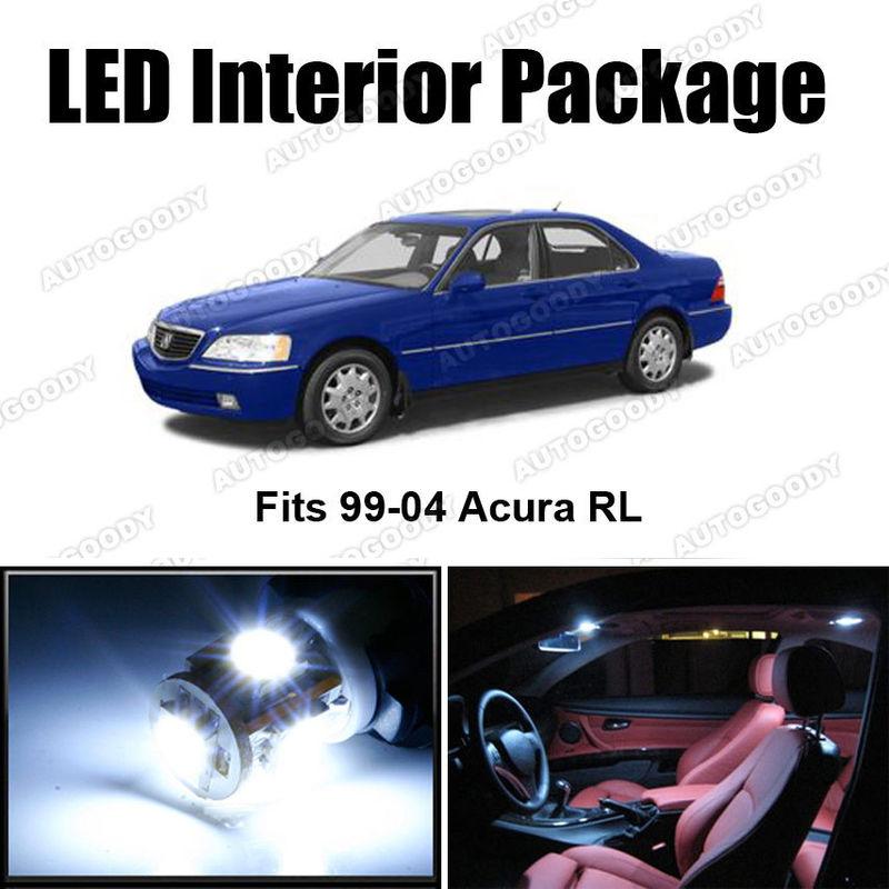 6 x white led lights interior package deal acura rl