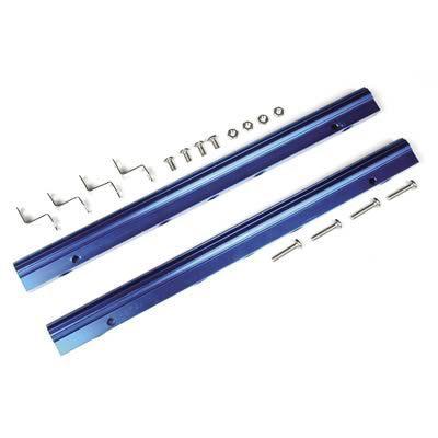 Professional products fuel rail aluminum blue anodized ford 221-302 351w kit