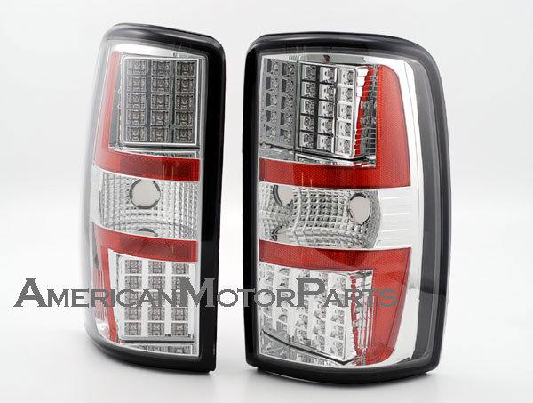 Depo pair euro chrome altezza tail lights w/ led chevy gmc suburban tahoe yukon