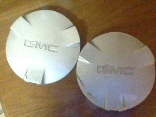 2 gmc envoy center caps hub wheel cover factory rims set of 2 gray tine 01-04