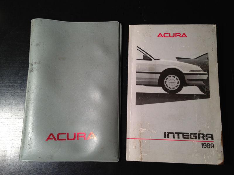 1989 acura integra owners manual booklet w/ pouch usdm honda 86-89 av1 1st gen