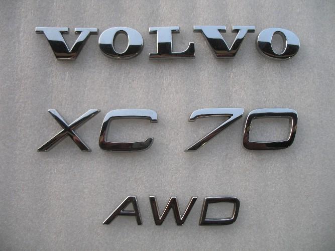 2004 volvo v70 xc v70xc awd rear trunk chrome emblem logo decal set 01 02 03 04