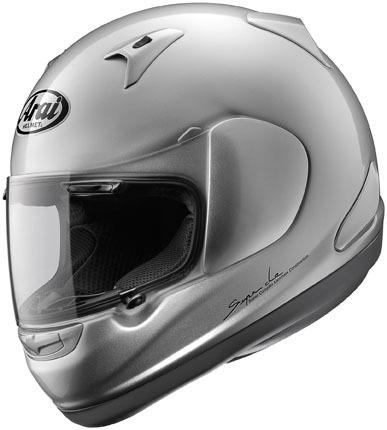 New arai rx-q full-face adult helmet, aluminum silver, med/md