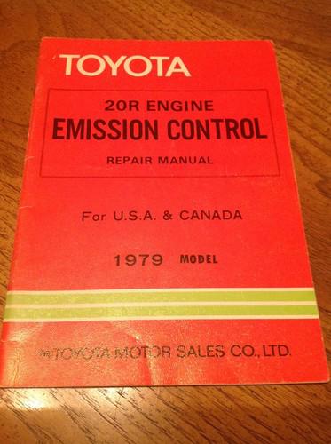 Toyota 20r engine emission control repair manual 1979 model 