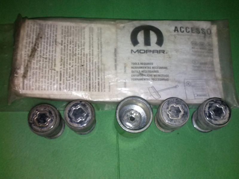 Mopar dodge wheel lock set oem dodge ram