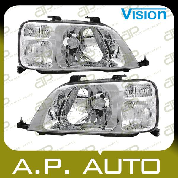 Pair head light lamp assembly 97-01 honda crv cr-v lx ex se lh+rh new left+right