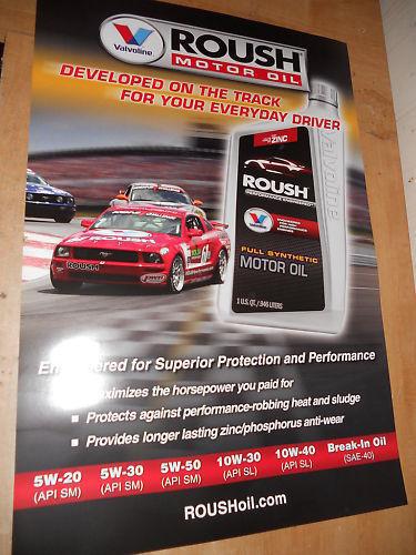 Roush ford mustang valvoline motor oil promo poster