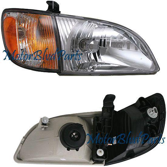 01-03 sienna headlight+corner light right passenger set