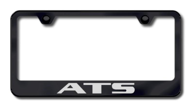 Cadillac ats laser etched black license plate frame-metal made in usa genuine