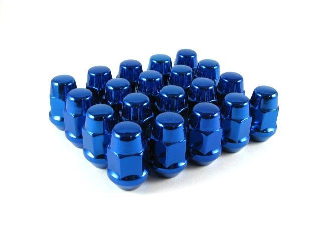 Lug nuts bulge acorn 7/16" new gm 20pcs blue