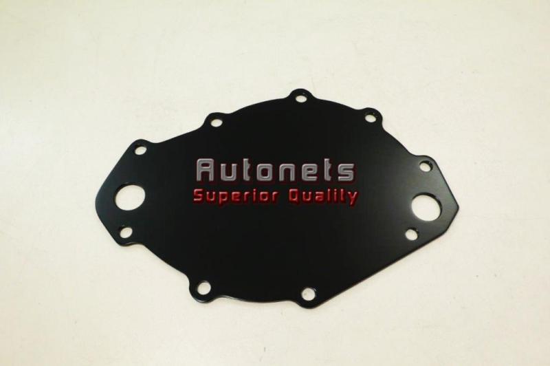 Black anodized aluminum big block ford 429 460 electric water pump backing plate