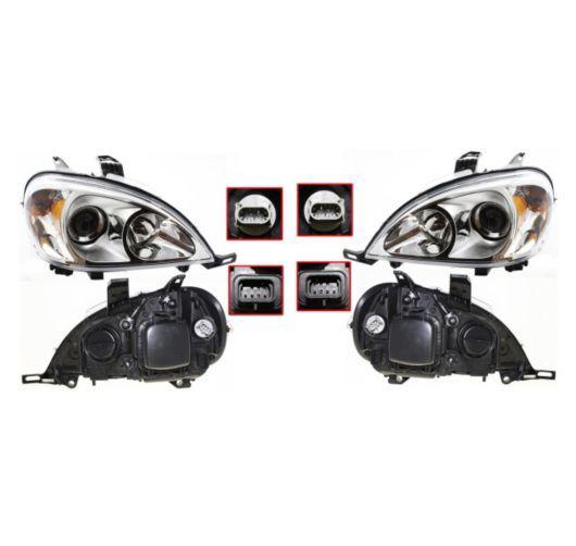 Mercedes benz ml320 ml350 ml500 ml 55 amg halogen headlights headlamps pair set