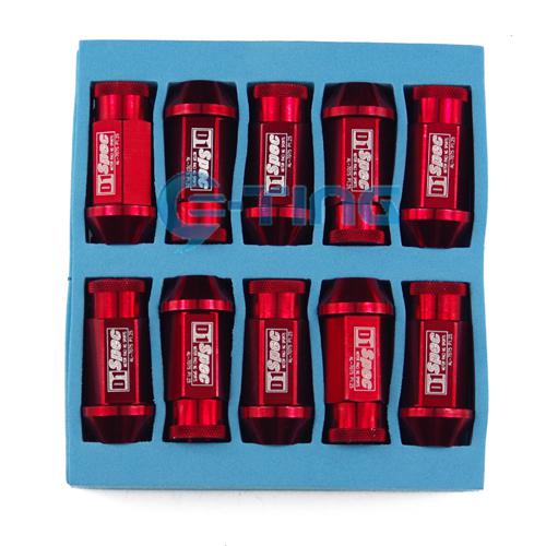 20pcs jdm d1 spec m12 x 1.25 racing lug wheel nuts screw red aluminum universal