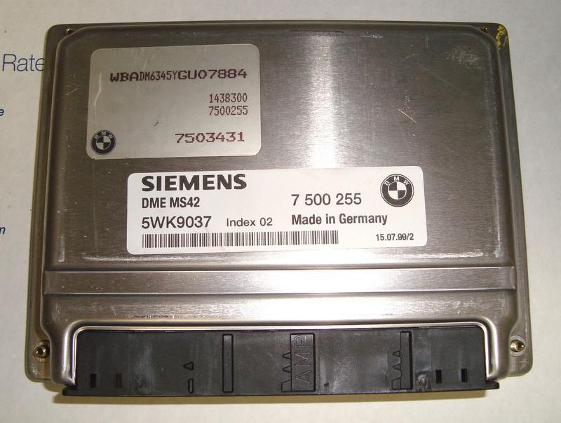 Bmw 528i e39 engine computer dme 7 500 255 siemens 5wk9037