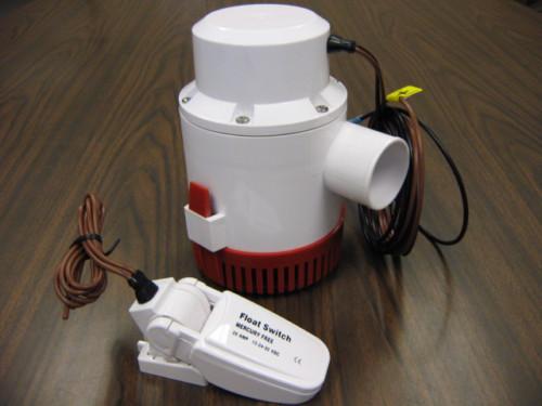 High flow bilge pump & switch automatic 4700gph/12v d