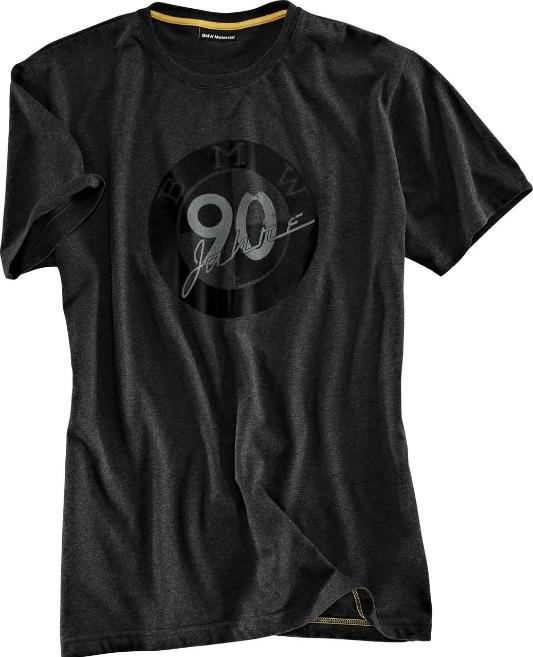 Bmw genuine motorcycle 90 years t- shirt , men 's anthracite melange size s