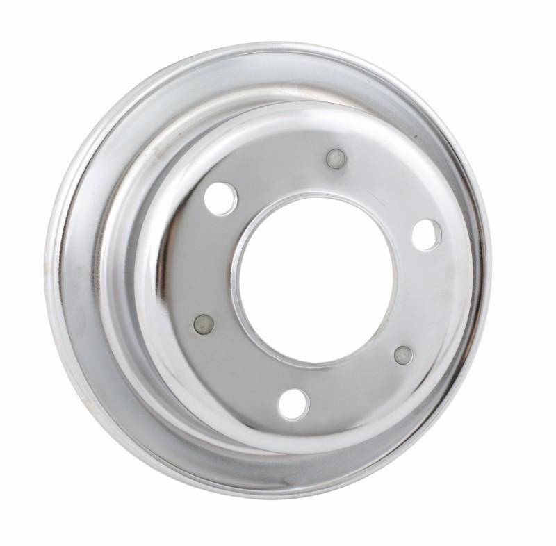 Mr. gasket 8827 chrome plated steel crankshaft pulley