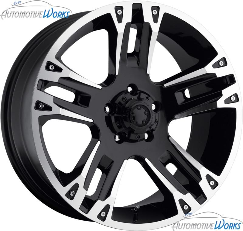 1 - 16x8 ultra 234 235 maverick 8x165.1 8x6.5 -6mm black machined wheel rim 16"