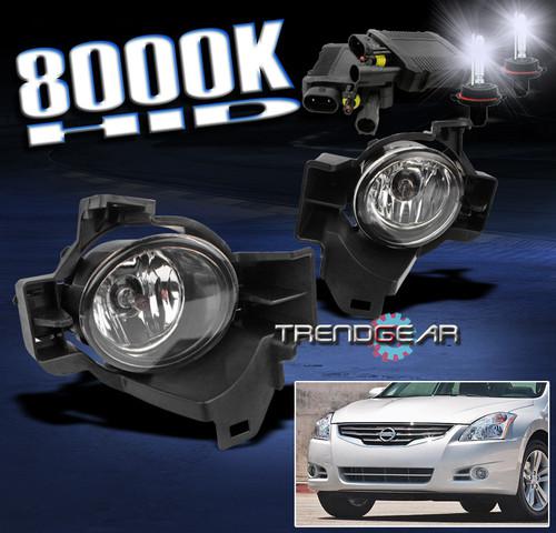 2010 2011 2012 nissan altima sedan 4dr bumper chrome fog lights+8000k hid+switch