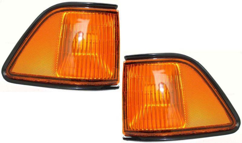 Corner light lamp lens & housing pair set (driver & passenger side, qty 2)