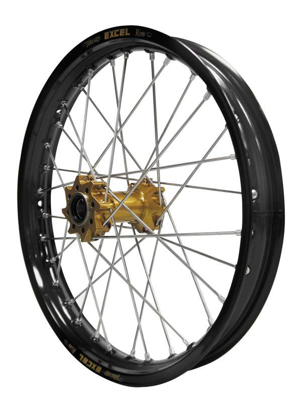 Excel pro series front wheel set - 20 x1.85 32h - gold hub/black rim  uf4bk4120