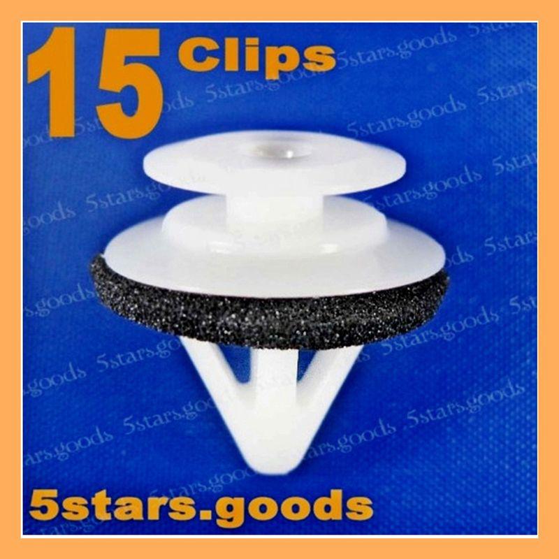 15x white nylon door trim panel clips for mazda 3 5 6 cx-7 miata protege 2001-on