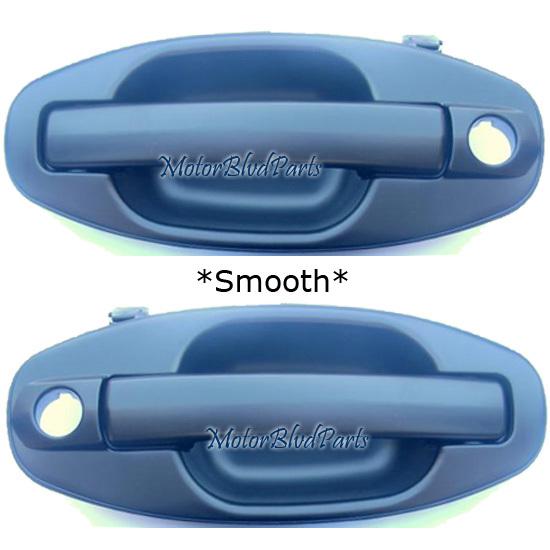 01-06 santa fe front door smooth handle outside black left + right pair