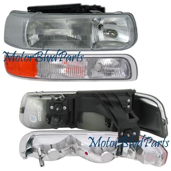 99-02 silverado headlight+signal/bumper right passenger