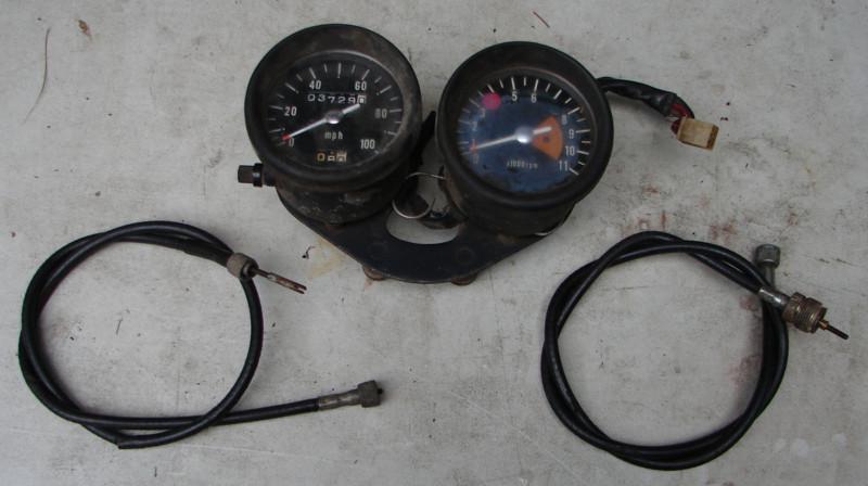 Speedo tach gauge gauges clocks cluster complete kawasaki f7 175cc w cable 