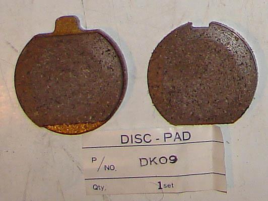 Brake pads, new, d.i.d. daido dk09 kz1000 kz900 kz750 kz650 kh500 kh400 fa33