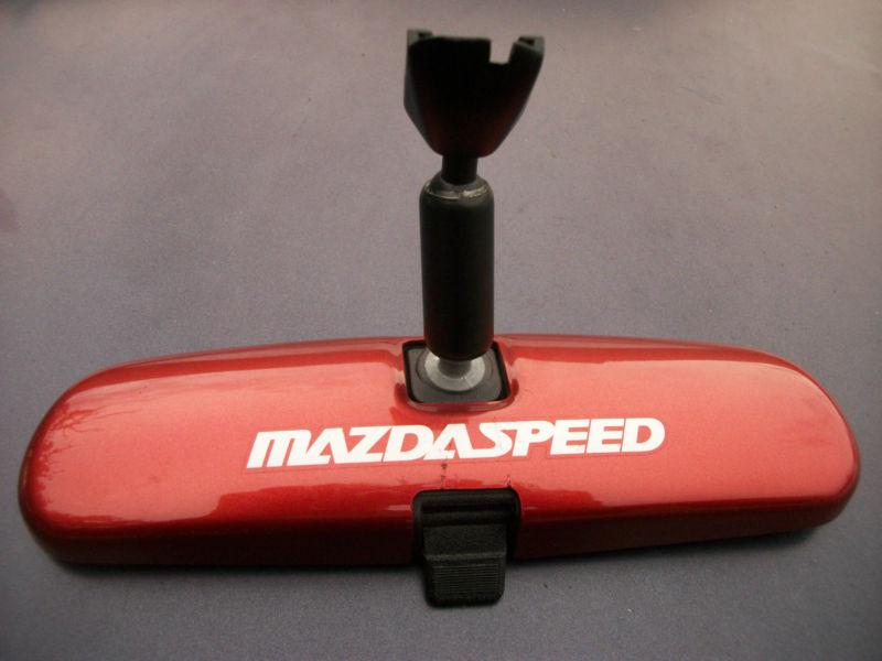 05 mazdaspeed miata rear view mirror, lava orange, fits any 96-08 miata