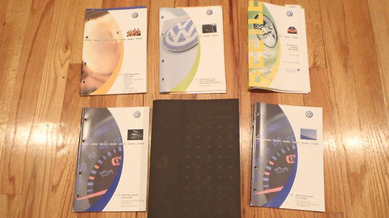 2004 volkswagon beetle convertible owners manual and warranty booklets used