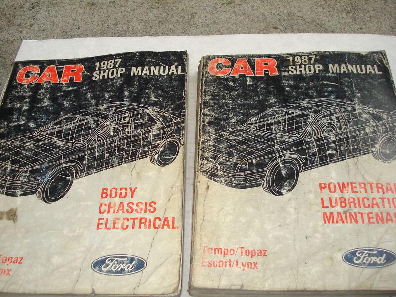 1987 ford tempo/ topaz escort/lynx shop manuals