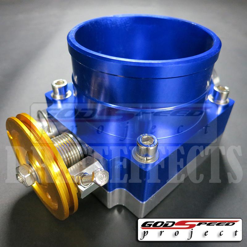 Godspeed performance high flow 90mm intake throttle body billet aluminum blue