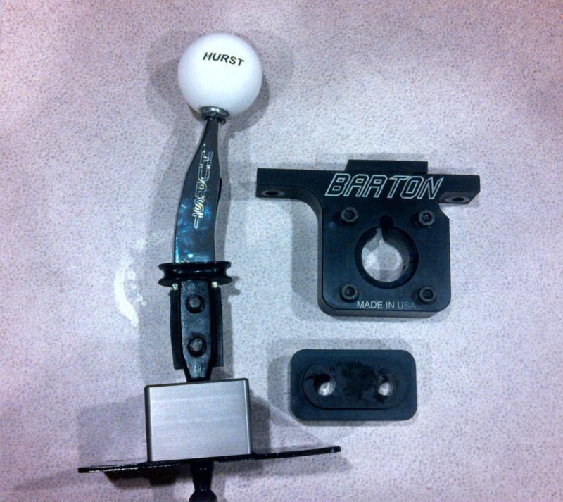 Mt82 mustang hurst shifter and barton bracket 11 12 13 14