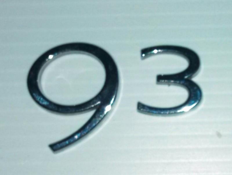  saab  9/3 rear trunk lid chrome emblem 