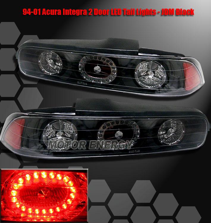 1994-2001 acura integra 2dr led tail lights black 2000