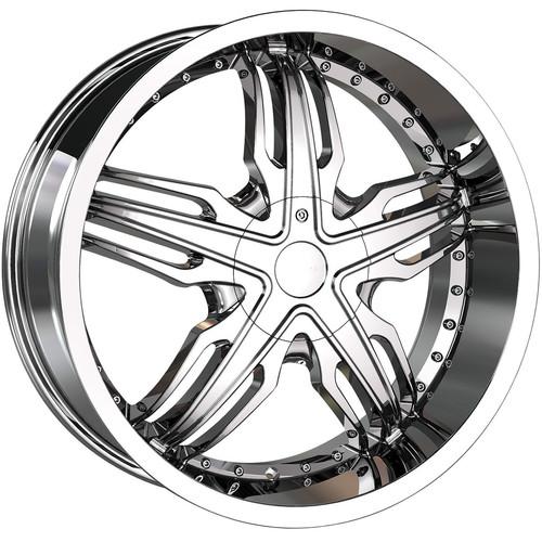 18x7.5 chrome veloche solar wheels 5x110 5x115 +40 cadillac de ville seville dts