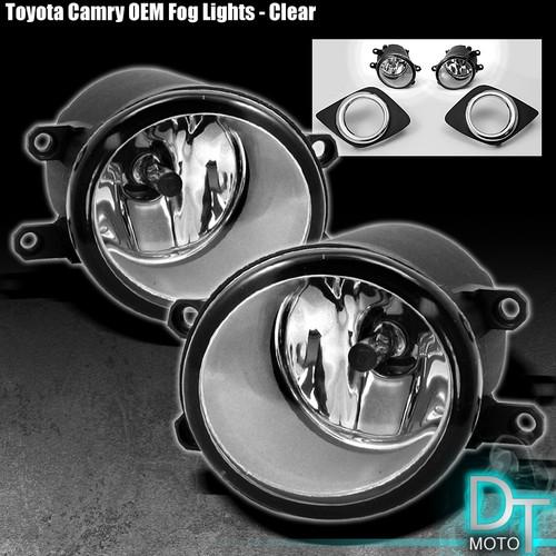 10-11 camry bumper clear fog lights lamps +switch & bulbs direct replacement