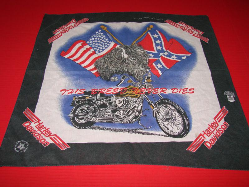 Harley-davidson vintage bandana 1988  21 x 21 inches ultra rare!