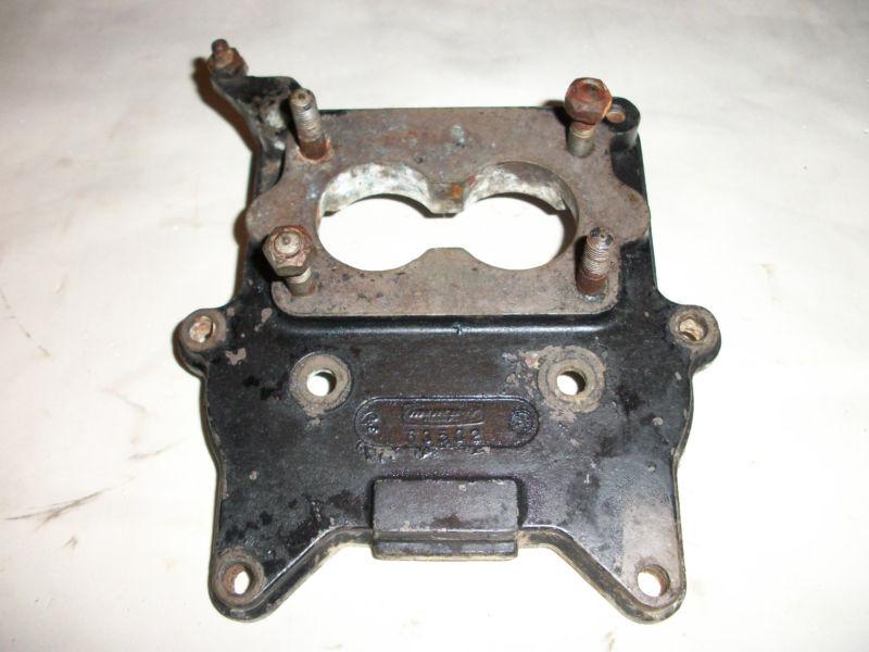 Mercruiser carburetor adapter 55885 4 / 2 barrel 72 - 78 gm chevy 6 six cylinder