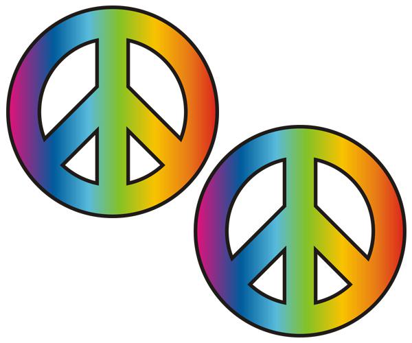 Peace symbol decal set 3"x3" tye dye rainbow hippie vinyl sticker p1 zu1