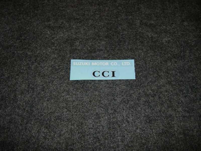 Suzuki motor co.,ltd & cci decal gt, ts, tc 