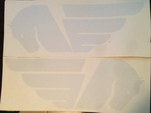 2 buell pegasus chrome decals