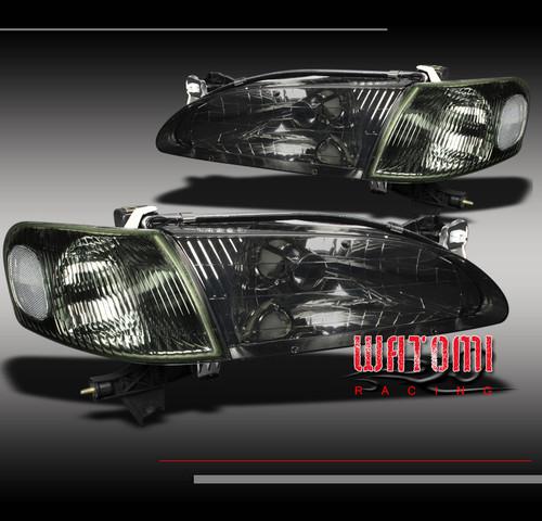 98 99 00 toyota corolla crystal jdm smoke head light+corner signal lamp ce le ve