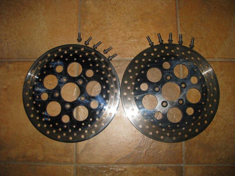 Round circular brake front & rear brake rotors for harley 2000-up