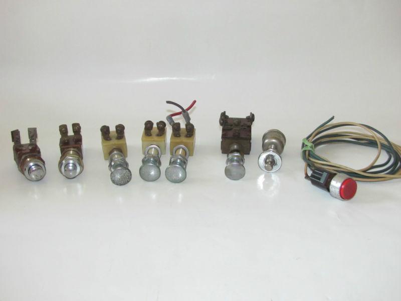 Lot of 8 vintage push-pull & toggle switches for cars/trucks/boats, etc.
