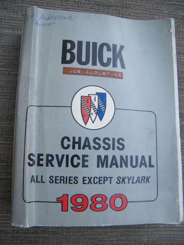 1980 buick chassis service manual all series except skylark + wiring diagrams